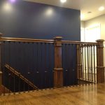 Box Newels & Wrought Iron Balusters